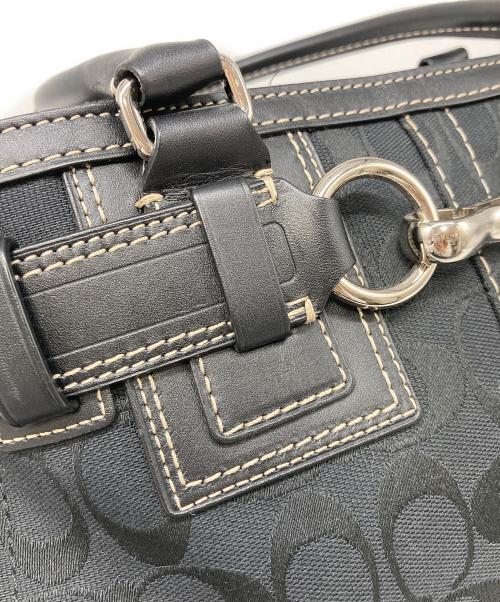 COACH（コーチ）COACH (コーチ) シグネチャー ハンドバッグ ブラックの古着・服飾アイテム