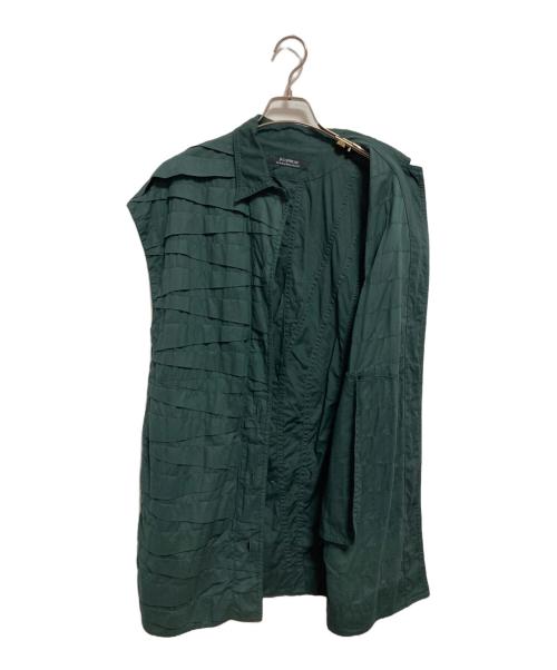 YACCO MARICARD（ヤッコマリカルド）YACCO MARICARD (ヤッコマリカルド) タックノースリーブシャツ グリーン サイズ:Nの古着・服飾アイテム