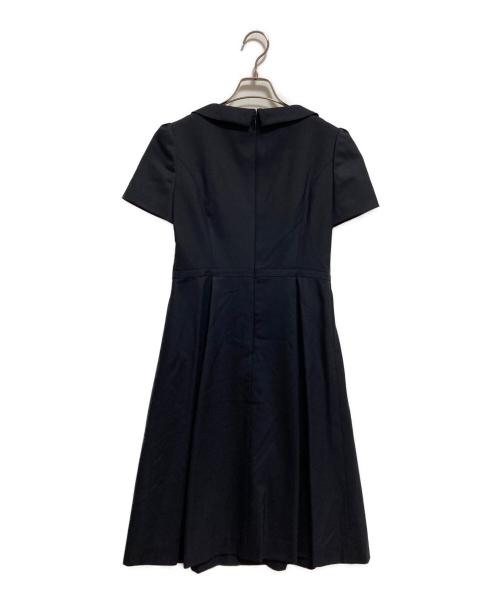 NOUV CONFINI（ヌーヴコンフィニ）NOUV CONFINI (ヌーヴコンフィニ) ラウンドカラーウールワンピース ネイビー サイズ:7の古着・服飾アイテム