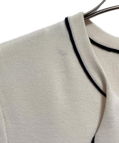 CELFORD（セルフォード）CELFORD (セルフォード) ボウタイプリーツニットワンピース ベージュ サイズ:36の古着・服飾アイテム