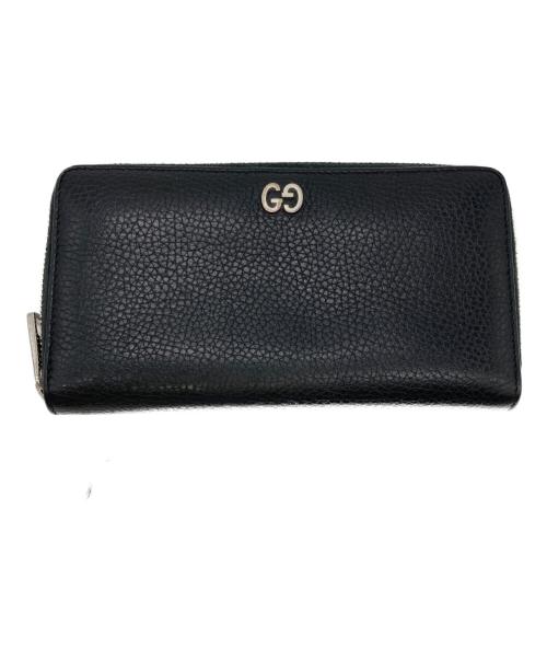 GUCCI（グッチ）GUCCI (グッチ) ドリアンラウンドファスナー長財布 ブラックの古着・服飾アイテム