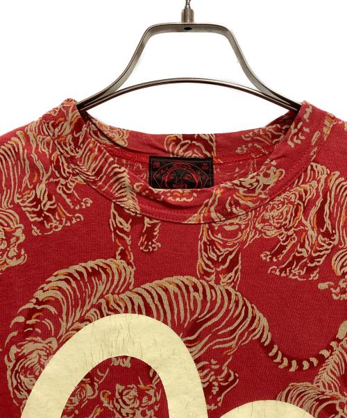 EVISU（エヴィス）EVISU (エヴィス) カモメプリント総柄カットソー レッド サイズ:40の古着・服飾アイテム