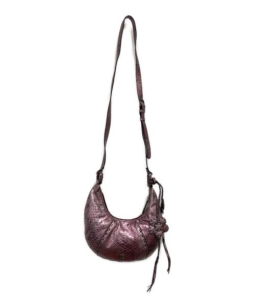 ANNA SUI（アナスイ）ANNA SUI (アナスイ) 型押しショルダーバッグ ピンクの古着・服飾アイテム