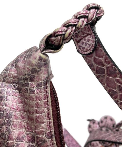 ANNA SUI（アナスイ）ANNA SUI (アナスイ) 型押しショルダーバッグ ピンクの古着・服飾アイテム