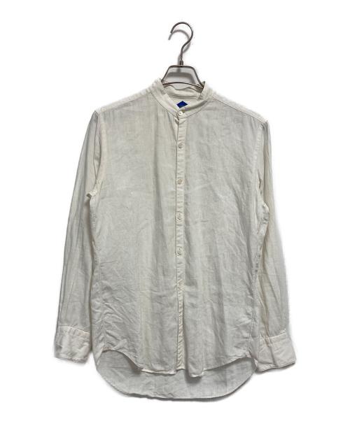BY RING JACKET（リングヂャケット）BY RING JACKET (リングヂャケット) バンドカラーリネンシャツ ホワイト サイズ:Mの古着・服飾アイテム