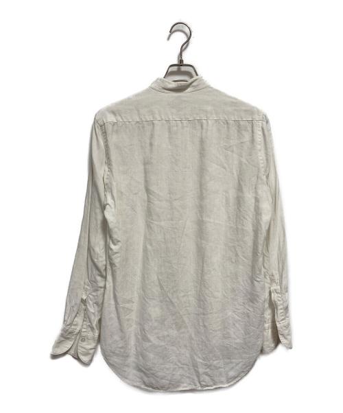 BY RING JACKET（リングヂャケット）BY RING JACKET (リングヂャケット) バンドカラーリネンシャツ ホワイト サイズ:Mの古着・服飾アイテム