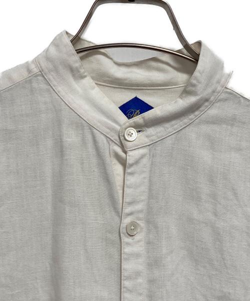BY RING JACKET（リングヂャケット）BY RING JACKET (リングヂャケット) バンドカラーリネンシャツ ホワイト サイズ:Mの古着・服飾アイテム
