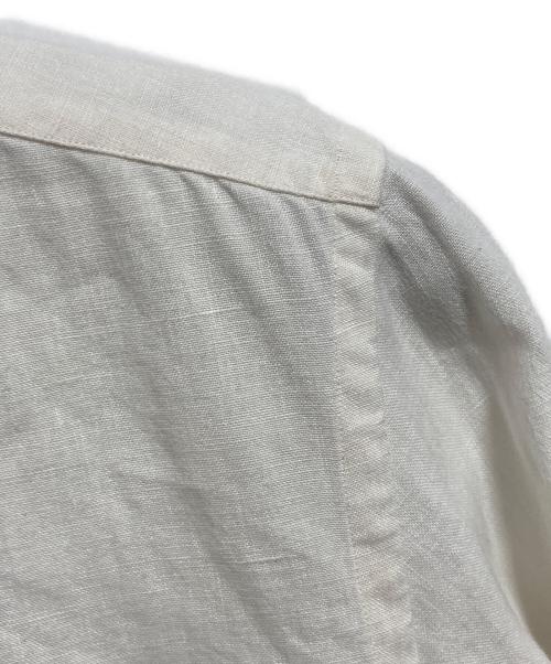 BY RING JACKET（リングヂャケット）BY RING JACKET (リングヂャケット) バンドカラーリネンシャツ ホワイト サイズ:Mの古着・服飾アイテム