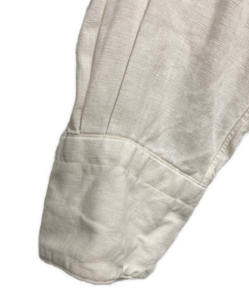 BY RING JACKET（リングヂャケット）BY RING JACKET (リングヂャケット) バンドカラーリネンシャツ ホワイト サイズ:Mの古着・服飾アイテム