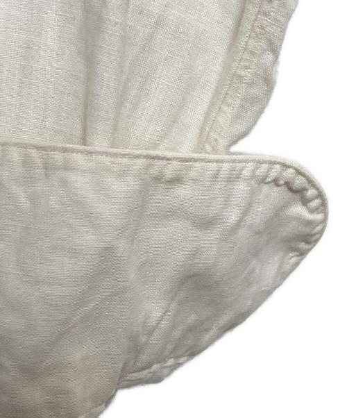 BY RING JACKET（リングヂャケット）BY RING JACKET (リングヂャケット) バンドカラーリネンシャツ ホワイト サイズ:Mの古着・服飾アイテム