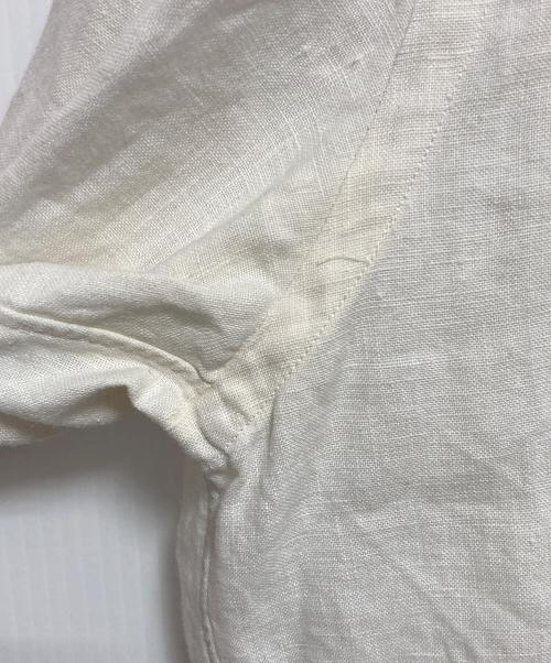 BY RING JACKET（リングヂャケット）BY RING JACKET (リングヂャケット) バンドカラーリネンシャツ ホワイト サイズ:Mの古着・服飾アイテム