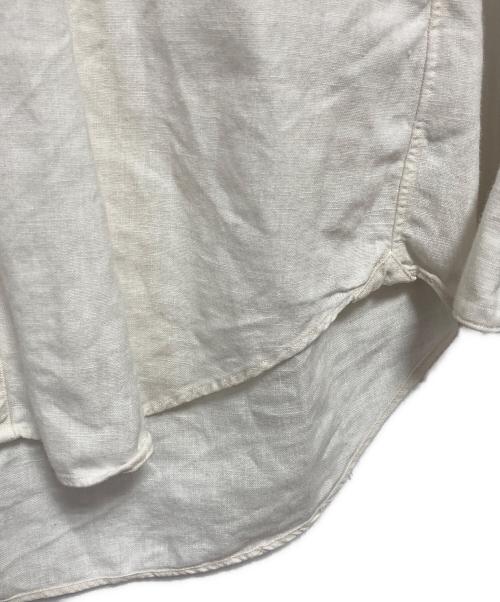 BY RING JACKET（リングヂャケット）BY RING JACKET (リングヂャケット) バンドカラーリネンシャツ ホワイト サイズ:Mの古着・服飾アイテム
