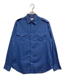 Bagutta（バグッタ）の古着「エポレット付シャツ」｜ブルー