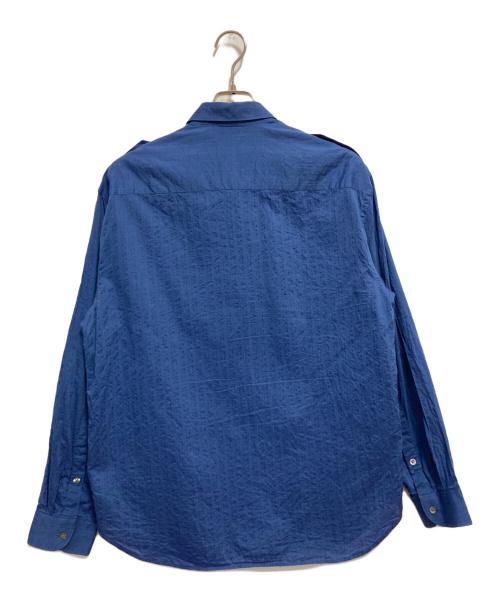 Bagutta（バグッタ）BAGUTTA (バグッタ) エポレット付シャツ ブルー サイズ:SIZE 15 1/2の古着・服飾アイテム