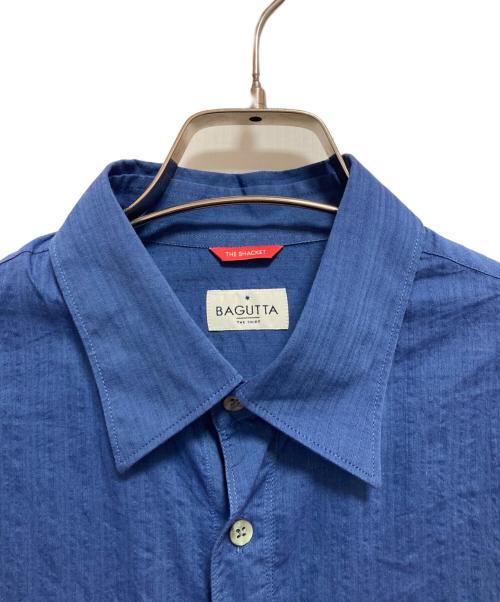 Bagutta（バグッタ）BAGUTTA (バグッタ) エポレット付シャツ ブルー サイズ:SIZE 15 1/2の古着・服飾アイテム