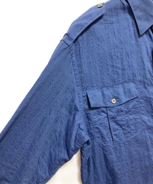 Bagutta（バグッタ）BAGUTTA (バグッタ) エポレット付シャツ ブルー サイズ:SIZE 15 1/2の古着・服飾アイテム