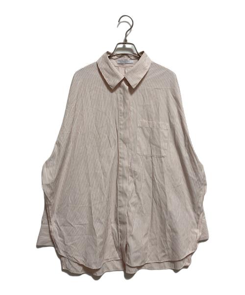ETRE TOKYO（エトレトウキョウ）ETRE TOKYO (エトレトウキョウ) ストライプシャツ ホワイト×オレンジ サイズ:FREEの古着・服飾アイテム