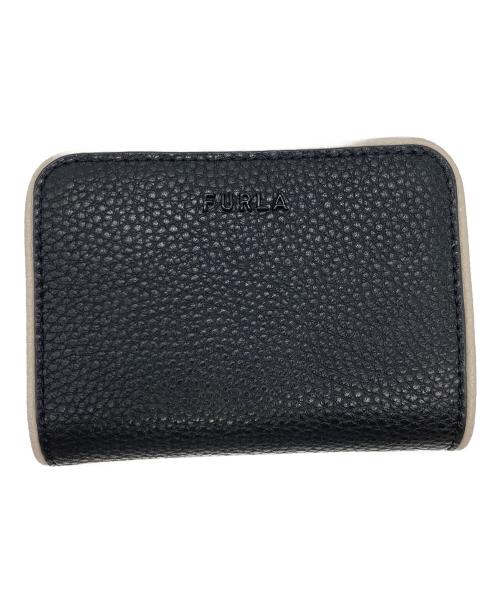 FURLA（フルラ）FURLA (フルラ) 2つ折り財布 ブラック×ベージュの古着・服飾アイテム