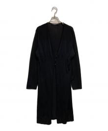 LEONARD FASHION（レオナールファッション）の古着「シルク混ロングカーディガン」｜ブラック