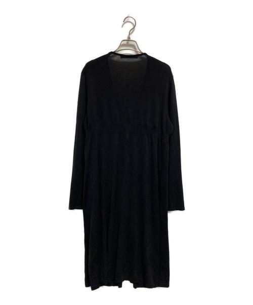 LEONARD FASHION（レオナールファッション）LEONARD FASHION (レオナールファッション) シルク混ロングカーディガン ブラック サイズ:42の古着・服飾アイテム