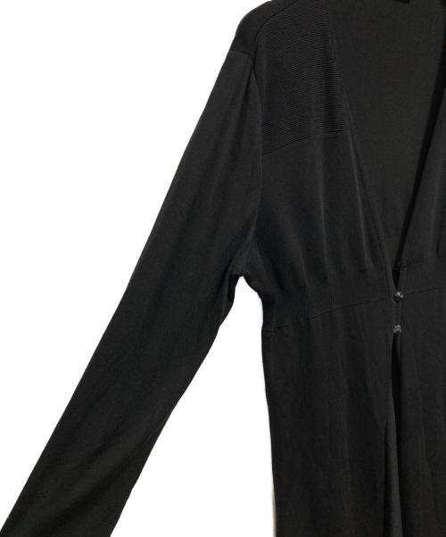 LEONARD FASHION（レオナールファッション）LEONARD FASHION (レオナールファッション) シルク混ロングカーディガン ブラック サイズ:42の古着・服飾アイテム