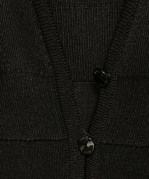 LEONARD FASHION（レオナールファッション）LEONARD FASHION (レオナールファッション) シルク混ロングカーディガン ブラック サイズ:42の古着・服飾アイテム