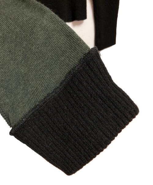 MM6 Maison Margiela（エムエムシックスメゾンマルジェラ）MM6 Maison Margiela (エムエムシックスメゾンマルジェラ) パッチワークニット ブラック×グリーン サイズ:Mの古着・服飾アイテム