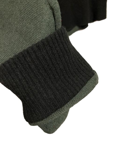 MM6 Maison Margiela（エムエムシックスメゾンマルジェラ）MM6 Maison Margiela (エムエムシックスメゾンマルジェラ) パッチワークニット ブラック×グリーン サイズ:Mの古着・服飾アイテム