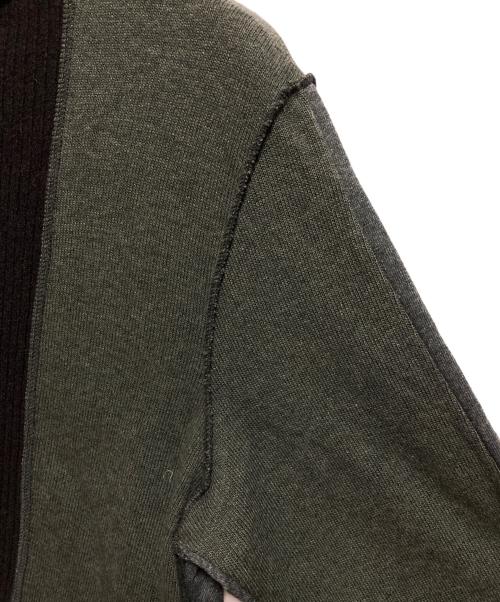 MM6 Maison Margiela（エムエムシックスメゾンマルジェラ）MM6 Maison Margiela (エムエムシックスメゾンマルジェラ) パッチワークニット ブラック×グリーン サイズ:Mの古着・服飾アイテム