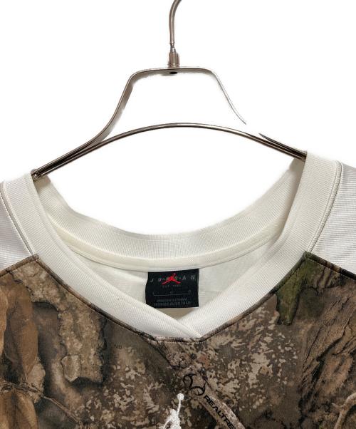 JORDAN（ジョーダン）JORDAN (ジョーダン) HOCKEY JSY RLT MEDIUM OLIVE ベージュ×ホワイト サイズ:Lの古着・服飾アイテム