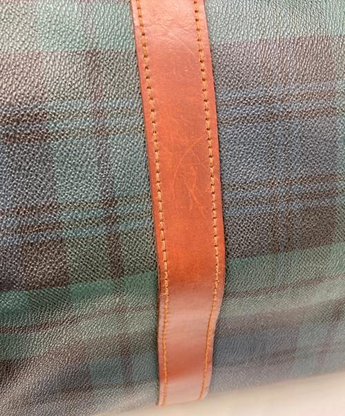 POLO RALPH LAUREN（ポロ・ラルフローレン）POLO RALPH LAUREN (ポロ・ラルフローレン) ブラックウォッチ柄ボストンバッグ グリーン×ブラウンの古着・服飾アイテム