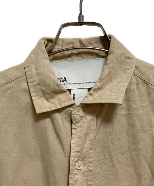 ticca（ティッカ）TICCA (ティッカ) リネン混シャツワンピース ベージュ サイズ:FREEの古着・服飾アイテム