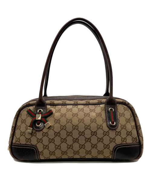 GUCCI（グッチ）GUCCI (グッチ) GGキャンバスミニボストンバッグ ベージュの古着・服飾アイテム