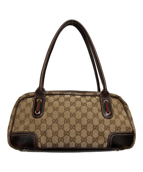 GUCCI（グッチ）GUCCI (グッチ) GGキャンバスミニボストンバッグ ベージュの古着・服飾アイテム