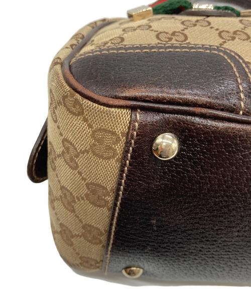 GUCCI（グッチ）GUCCI (グッチ) GGキャンバスミニボストンバッグ ベージュの古着・服飾アイテム