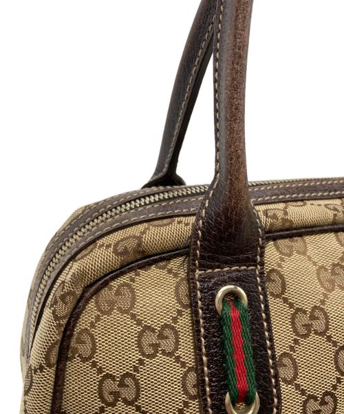 GUCCI（グッチ）GUCCI (グッチ) GGキャンバスミニボストンバッグ ベージュの古着・服飾アイテム