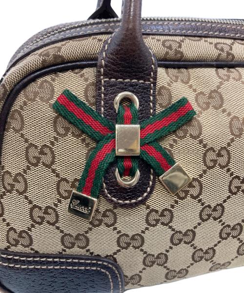 GUCCI（グッチ）GUCCI (グッチ) GGキャンバスミニボストンバッグ ベージュの古着・服飾アイテム