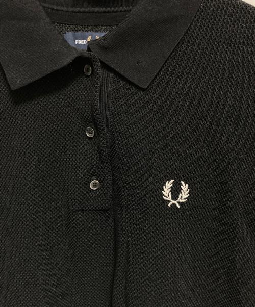FRED PERRY（フレッドペリー）FRED PERRY (フレッドペリー) RAY BEAMS (レイ ビームス) ノースリーブフレア ポロシャツ ブラック サイズ:36の古着・服飾アイテム