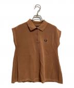 FRED PERRY×RAY BEAMSフレッドペリー×レイ ビームス）の古着「ノースリーブフレア ポロシャツ」｜ブラウン