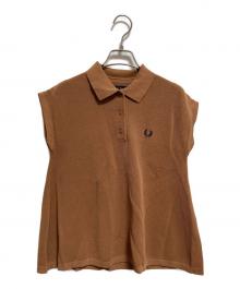 FRED PERRY×RAY BEAMS（フレッドペリー×レイ ビームス）の古着「ノースリーブフレア ポロシャツ」｜ブラウン