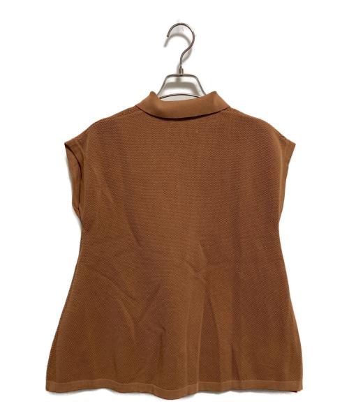 FRED PERRY（フレッドペリー）FRED PERRY (フレッドペリー) RAY BEAMS (レイ ビームス) ノースリーブフレア ポロシャツ ブラウン サイズ:36の古着・服飾アイテム
