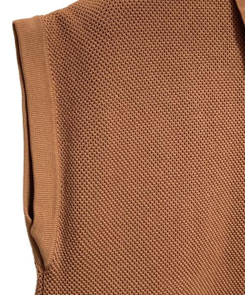 FRED PERRY（フレッドペリー）FRED PERRY (フレッドペリー) RAY BEAMS (レイ ビームス) ノースリーブフレア ポロシャツ ブラウン サイズ:36の古着・服飾アイテム
