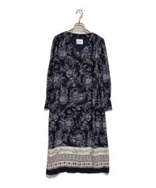 Ameri（アメリ）の古着「REHEMA KEY NECK DRESS」｜ブラック