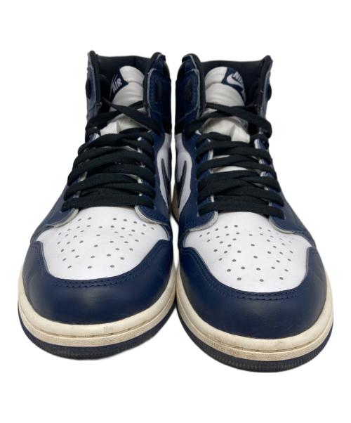 NIKE（ナイキ）NIKE (ナイキ) AIR JORDAN 1 RETRO HIGH OG ネイビー×ホワイト サイズ:28の古着・服飾アイテム