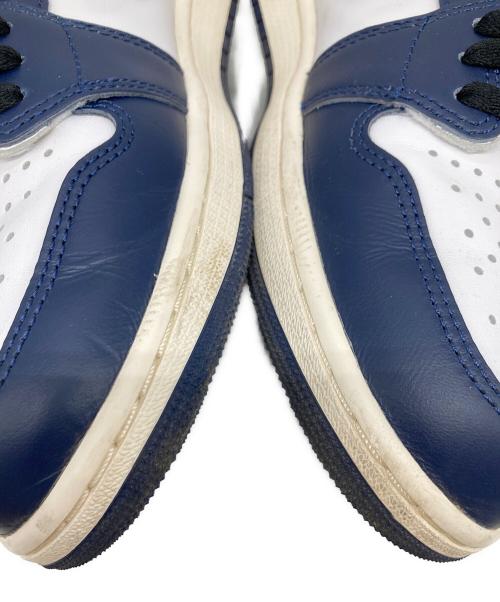 NIKE（ナイキ）NIKE (ナイキ) AIR JORDAN 1 RETRO HIGH OG ネイビー×ホワイト サイズ:28の古着・服飾アイテム