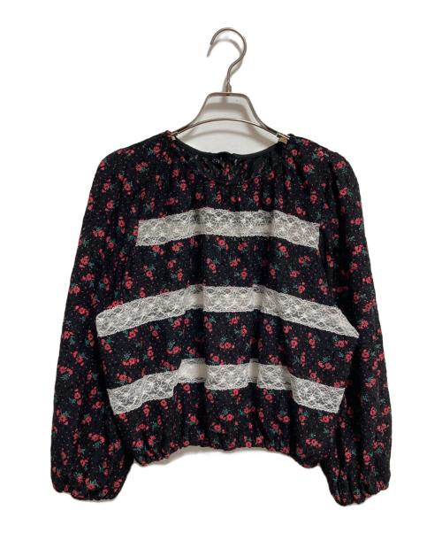 COEL（コエル）COEL (コエル) 花柄パネルレースブラウス ブラック サイズ:FREEの古着・服飾アイテム