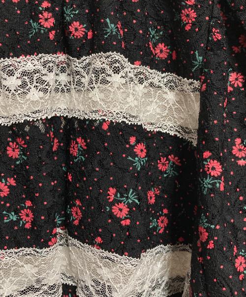 COEL（コエル）COEL (コエル) 花柄パネルレースブラウス ブラック サイズ:FREEの古着・服飾アイテム