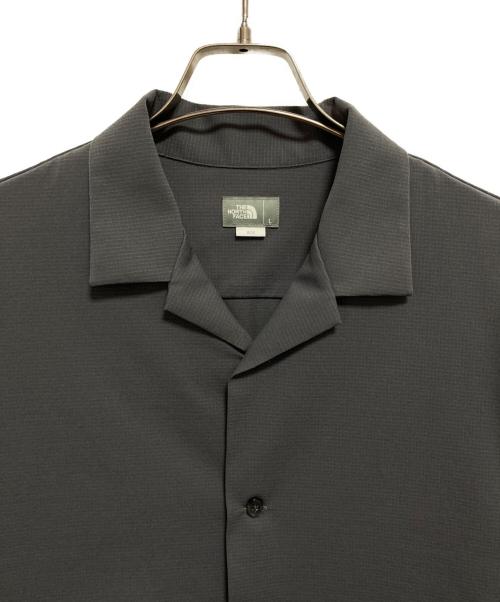 THE NORTH FACE（ザ ノース フェイス）THE NORTH FACE (ザ ノース フェイス) S/S OPEN-COLLARED KNIT SHIRT グレー サイズ:Lの古着・服飾アイテム