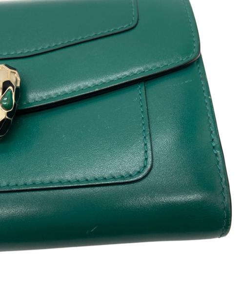 BVLGARI（ブルガリ）BVLGARI (ブルガリ) セルペンティ フォーエバーラージウォレット グリーンの古着・服飾アイテム