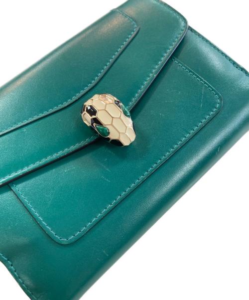 BVLGARI（ブルガリ）BVLGARI (ブルガリ) セルペンティ フォーエバーラージウォレット グリーンの古着・服飾アイテム